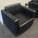 Black Leather Reception Lounge Armchair